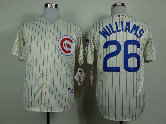 Men Chicago Cubs #26 Williams Cream Throwback 1969 MLB Jerseys